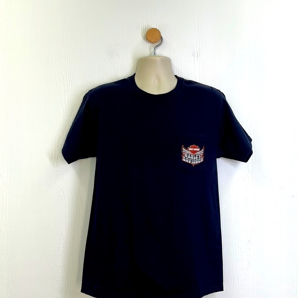 Harley Davidson - New Smyrna beach Harley Short Sleeve Pocket T Shirt Size Med